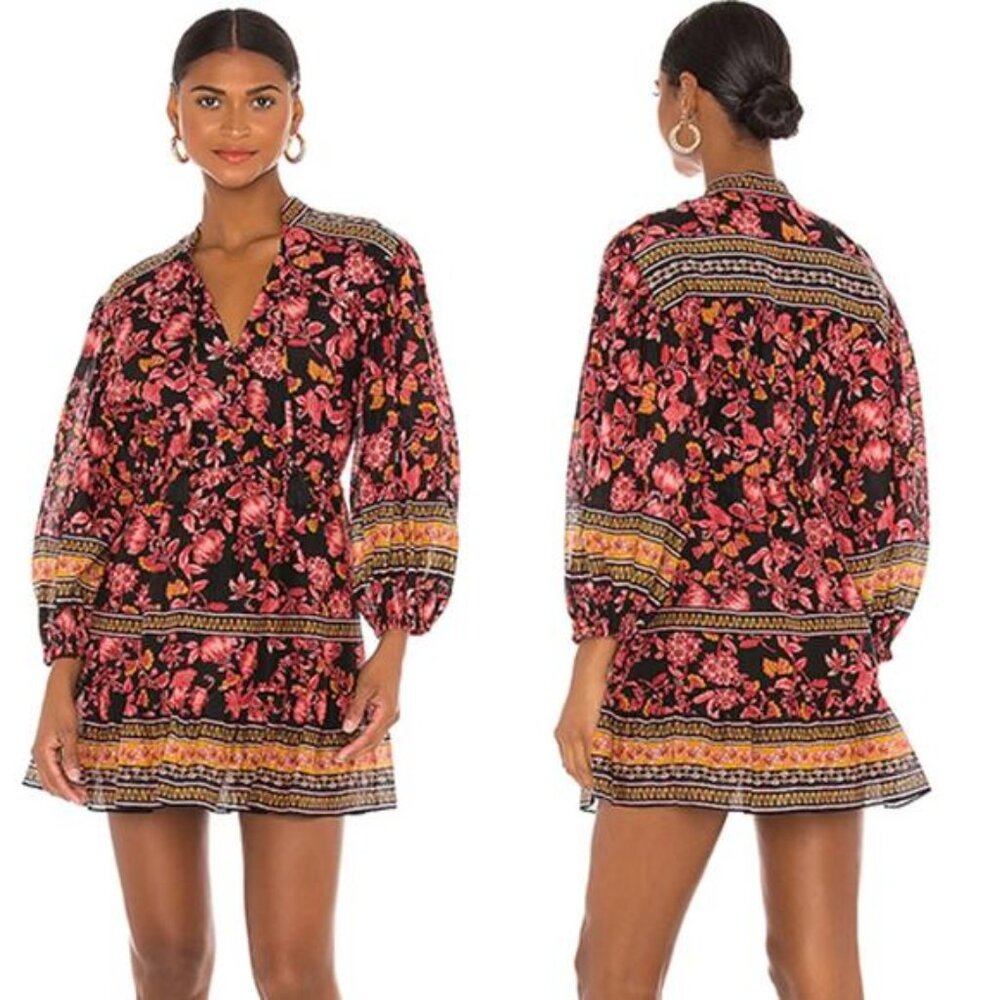 NWT Alice + Olivia Sedona Mandarin Tunic Dress Fall Into You Floral Dress
